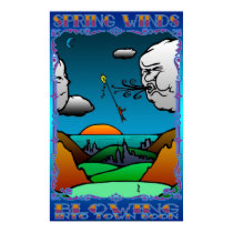 Kite Flying boy posters