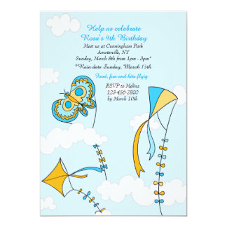 Kite Birthday Party Invitations &amp; Announcements | Zazzle