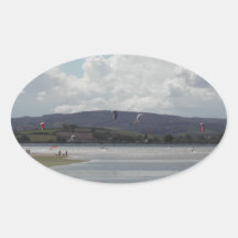 Kite Surfers. Nice scenic view. Sticker