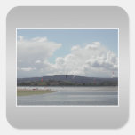 Kite Surfers. Scenic view. On Gray. Stickers