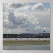 Kite Surfers. Scenic view. Posters