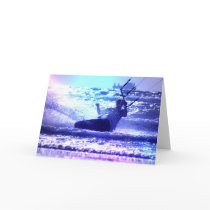 Kite Surfing Greeting Card