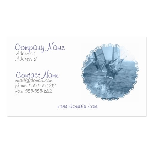 Kiteboarders with Windsurfefrs Business Card