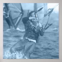 Kiteboarders with Windsurfers Poster
