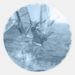 Kiteboarders with Windsurfers Sticker