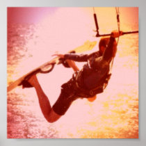 Kiteboarding Grab Poster Print