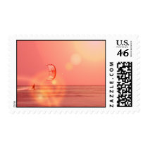 Kiteboarding Postage Stamp