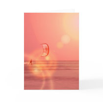 Kiteboarding Sunset Greeting Card