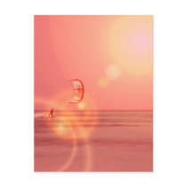 Kiteboarding Sunset Postcard