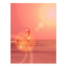 Kiteboarding Sunset Postcard