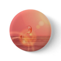 Kiteboarding Sunset Round Button