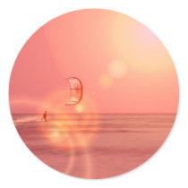 Kiteboarding Sunset Sticker
