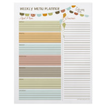 Kites Weekly Menu Planner Flyers