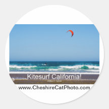 Kitesurf California! Products Round Sticker
