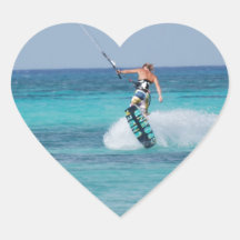Kitesurfing Liftoff Heart Sticker