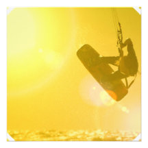 Kitesurfing Silhouette Invitations