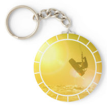 Kitesurfing Silhouette Keychain