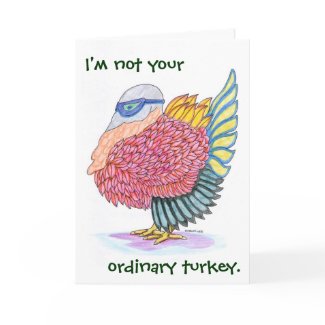 Kitschy Thanksgiving Turkey Card card