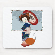 Kitsune Geisha Mousepad
