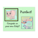 kitten adoption card. postcards