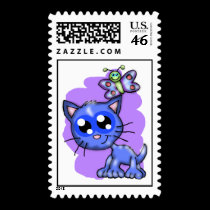 Kitten and Butterfly Postage postage by Rajee1 Kitten and Butterfly Postage postage
