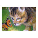 kitten and butterfly posters