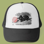 Kitten and the Yarn Mesh Hat