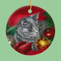 Kitten, Cat Ornament - "Home for the Holidays" ornaments