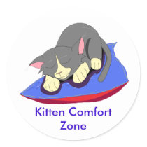 Kitten Comfort Zone stickers