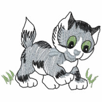 Kitten embroidered shirts