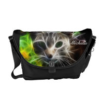 Kitten Extreme Fractal Messenger Bag