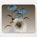 Kitten Flowers Mousepad by mickeyelvis128 Kitten Flowers Mousepad