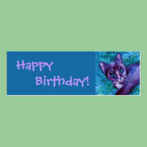 Kitten Gift Tag - "Purple Tuxedo" business cards