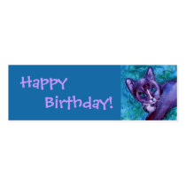 Kitten Gift Tag - "Purple Tuxedo" Business Card Template