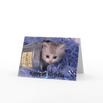kitten Happy 1st Birthday cards by tyrantlord kitten Happy 1st Birthday cards