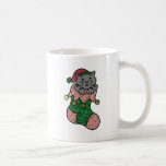 Kitten in a Christmas Stocking Mug