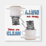 Kitten In A Cup Cat Lovers Dishwasher Magnet