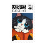 Kitten in a Pumpkin - Halloween Postage Medium
