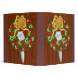 Kitten in Holiday Wreath Avery Binder