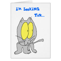 Kitten is looking for the birthday boy! cards