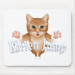 Kitten Jump Title Mouse Pads