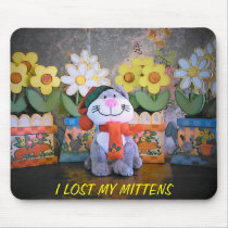 Kitten lost mittens mousepad