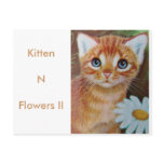 Kitten n Flowers II Postcard