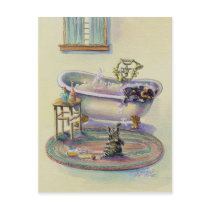 KITTEN on the TUB by SHARON SHARPE postcards