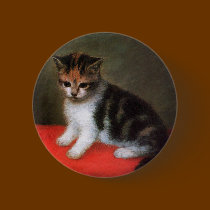Kitten Painting by George Stubbs buttons