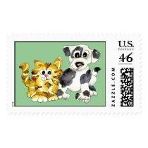 Kitten Puppy Custom Postage Stamps by zooogle Kitten Puppy Custom Postage Stamps