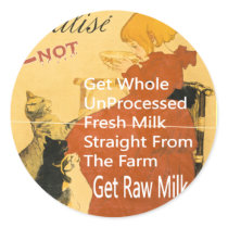 Kitten Raw Milk Vintage Poster stickers by gotraw Kitten Raw Milk Vintage Poster stickers