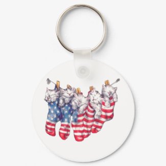 Kitten Socks keychain