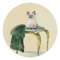 KITTEN & TOWEL by SHARON SHARPE stickers