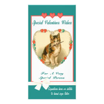 Kitten Valentine  Card - Friendship Photo Greeting Card